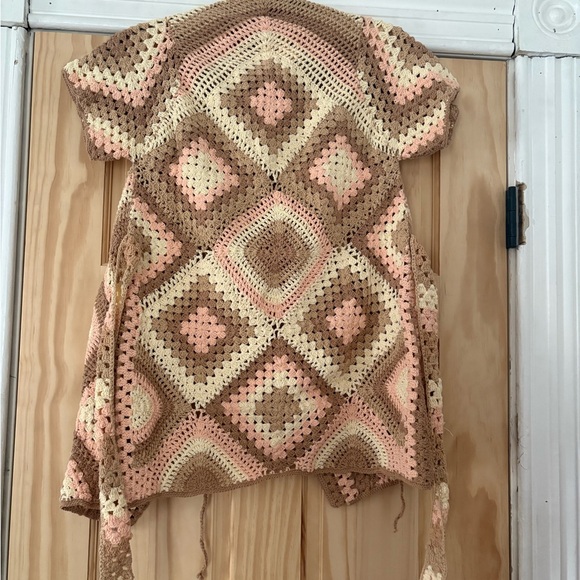 Chasing Unicorns Blues Before Sunrise Crochet Robe Dress S/M - Picture 3 of 8